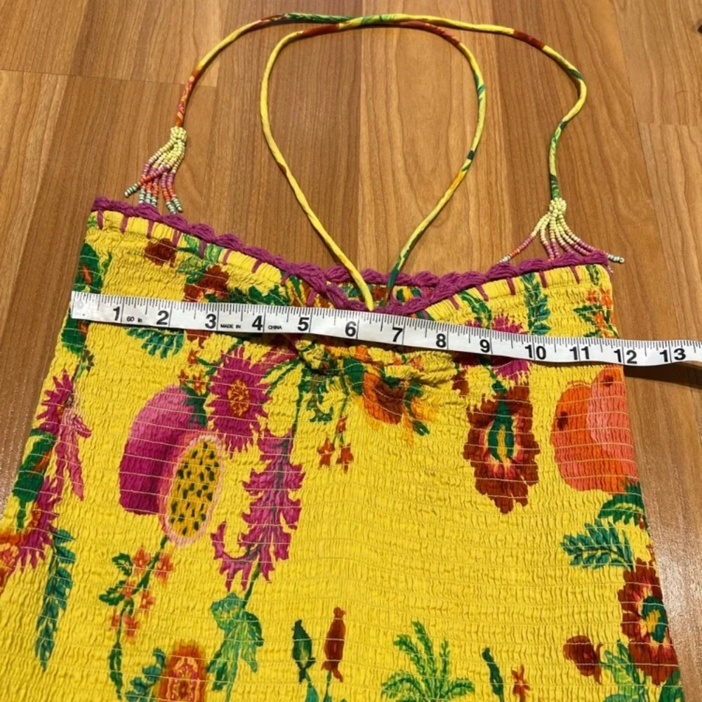 FARM Rio Strapless Yellow Floral Dress - Picture 4 of 9